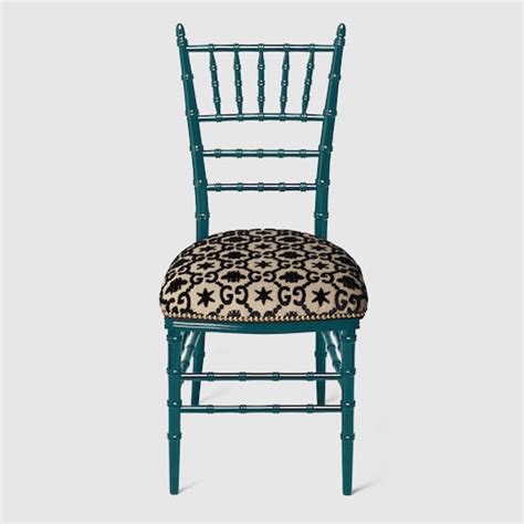 Gucci Chiavari Chair With Gg Bees Jacquard .